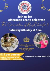 poster advertising afternoon tea for kings coronation